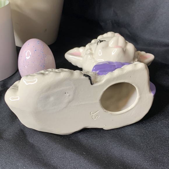 Super cute handmade ceramic Easter lamb and egg - Picture 6 of 12